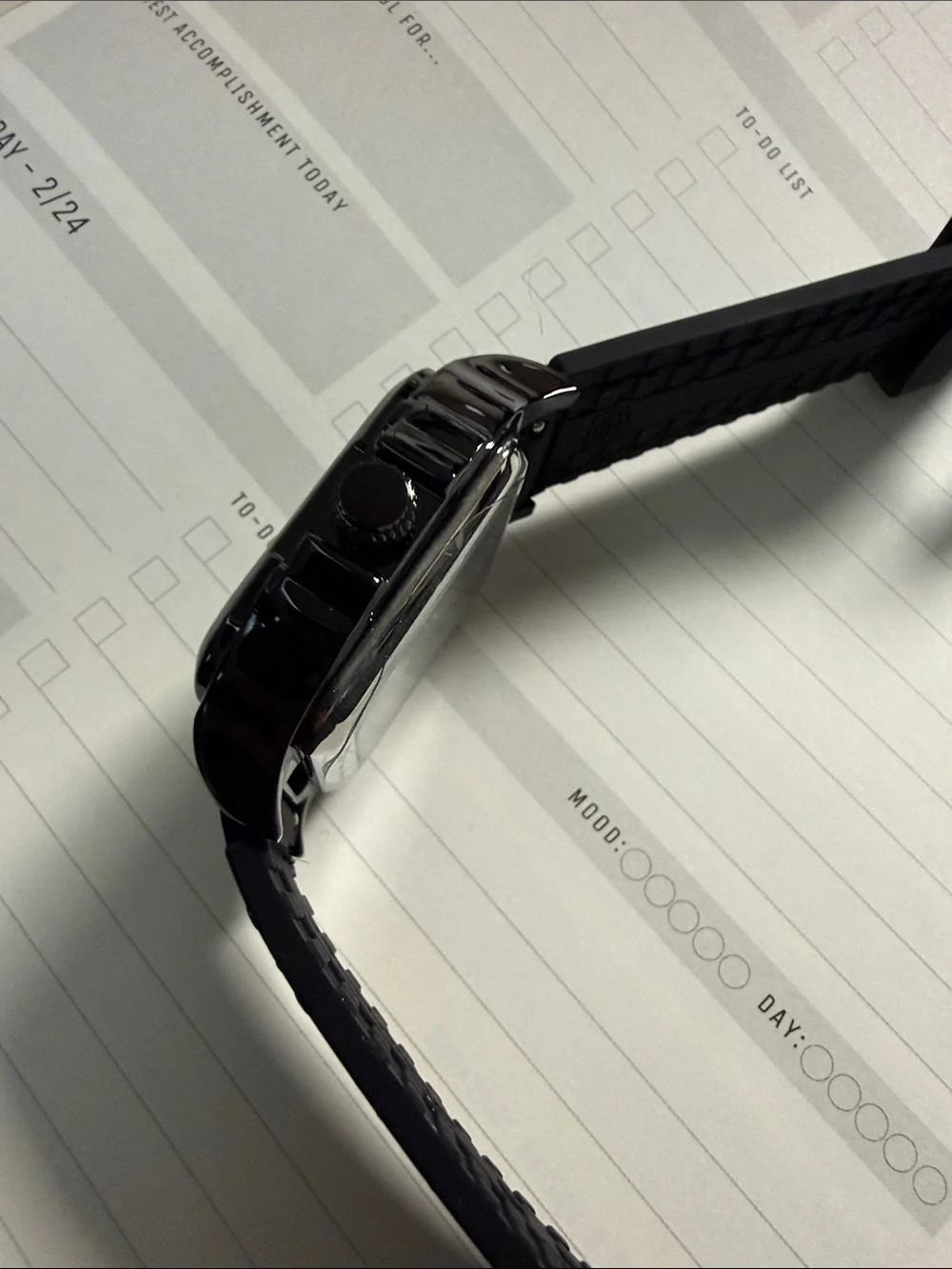 Blue-Accent Skeleton Dial Smartwatch